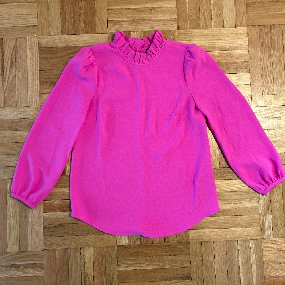 Jcrew ruffled collar shirt